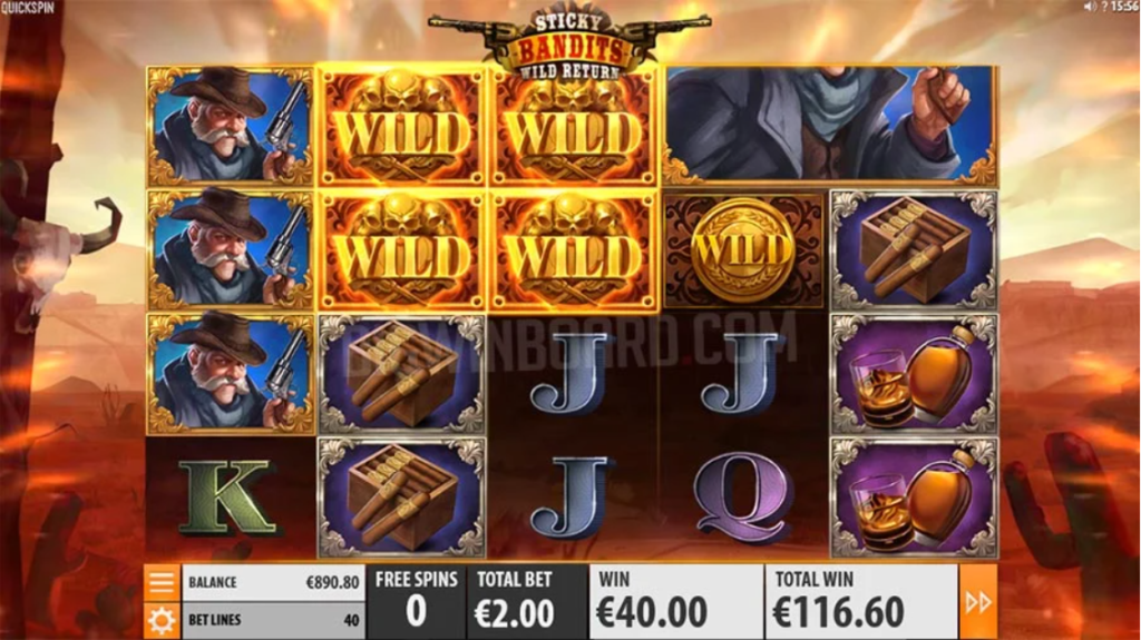 La mécanique de sticky wilds sur une machine a sous