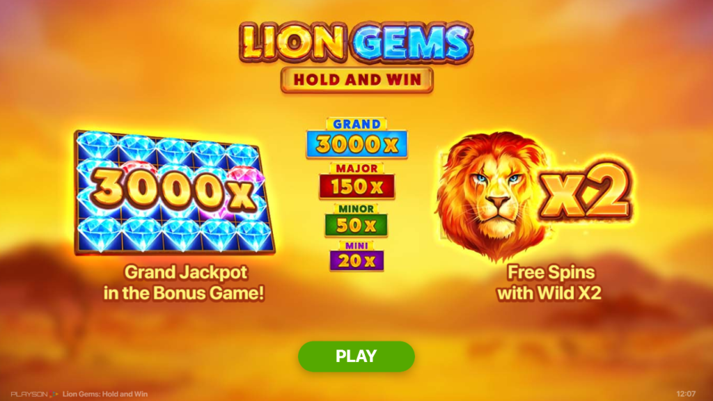 datslots teste lion gems le nouveau slots de playson