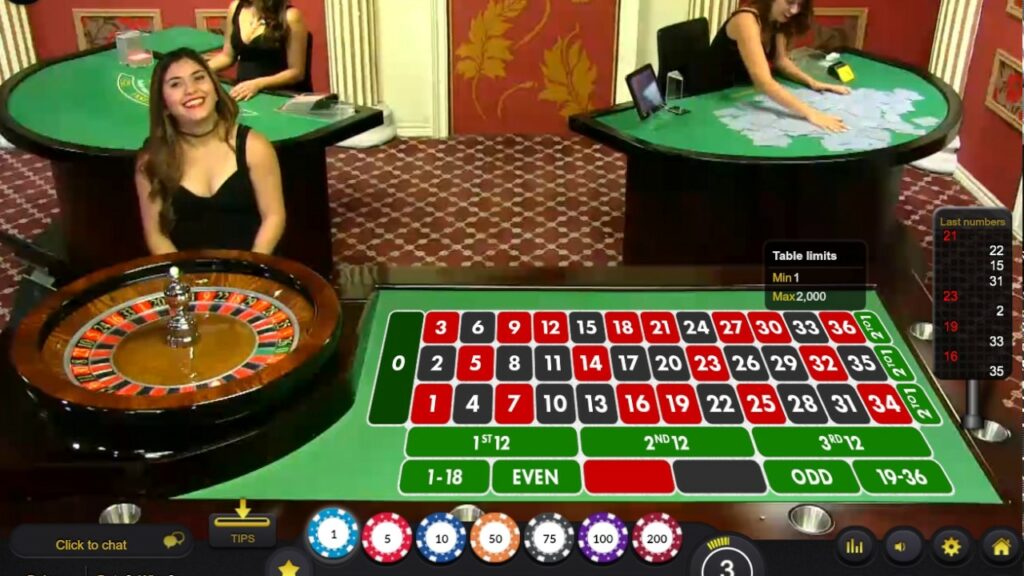 une table de roulette en live depuis le casino de Malte par Ezugi