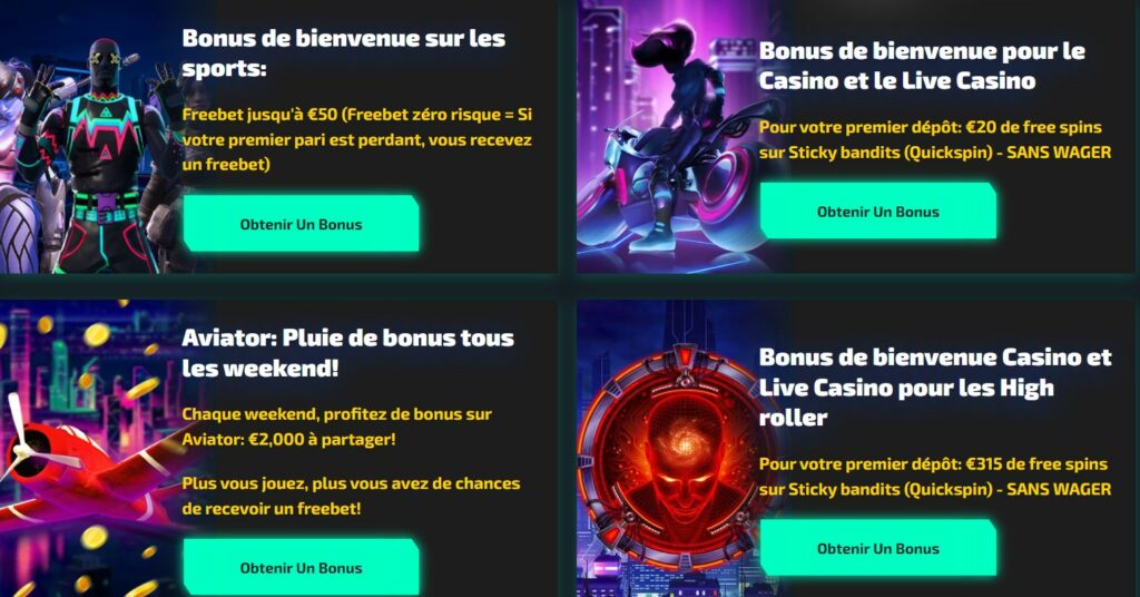 vous trouverez un déluge de promotions et de bonus sur casinozer