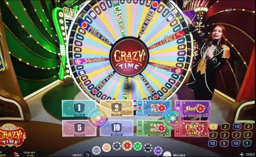 un tirage du jeu crazytime par Evolution gaming