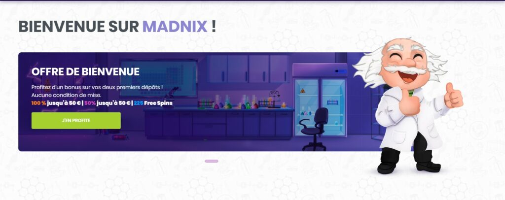 Madnix Casino propose un bonus a double niveau