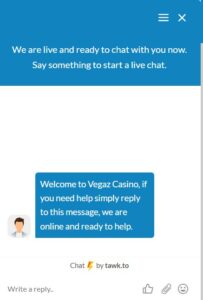 le service client de vegaz casino est disponible 24h sur 24