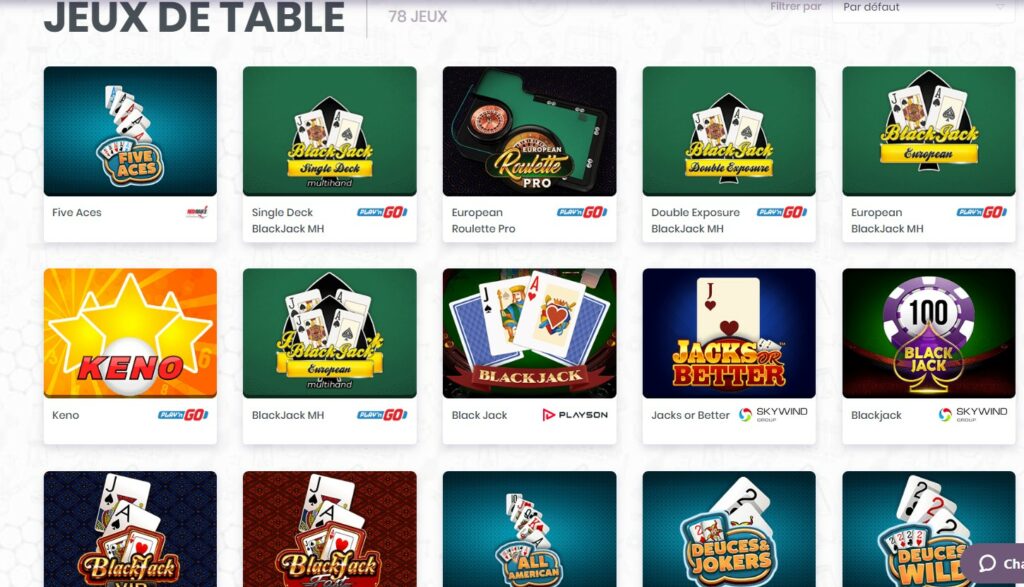les jeux en direct sont presents sur madnix