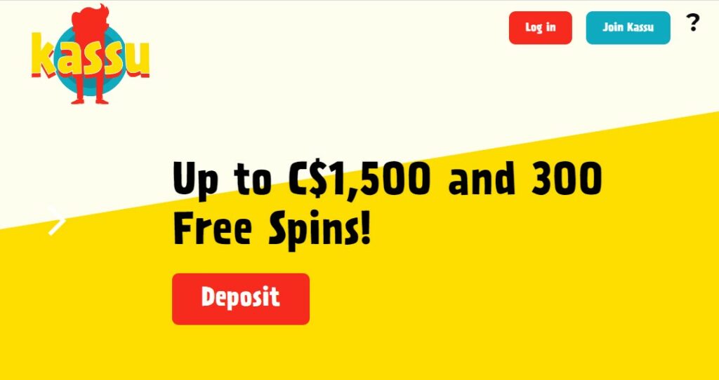 le bonus d'inscription a kassu casino est de 1500 dollars