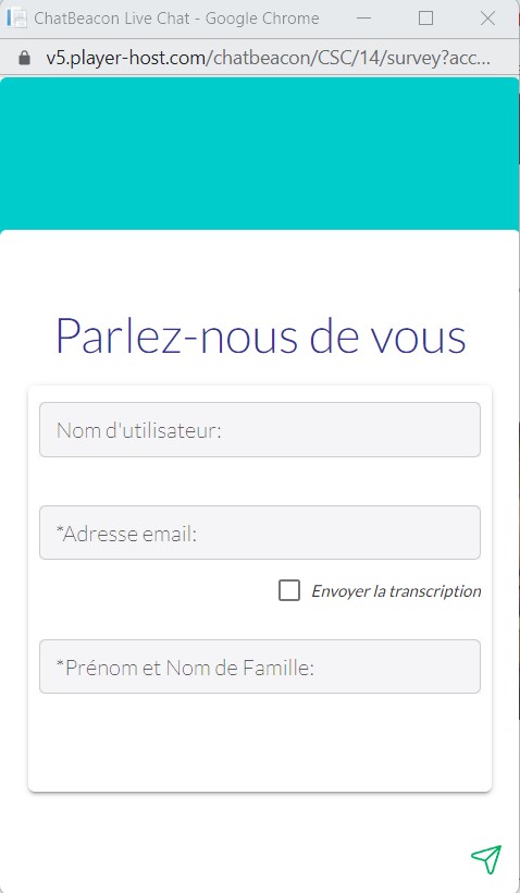 le service client de ruby casino est accessible par chat