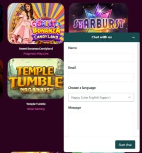 comment joindre le service client de happy spin