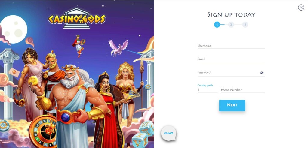 comment s inscrire sur casino gods