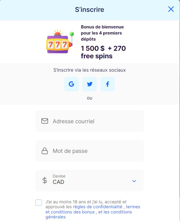 comment s'inscrire sur ice casino