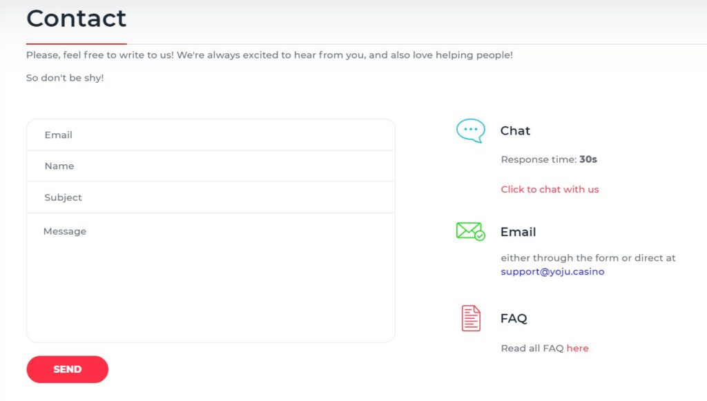 contacter le service client de yoju