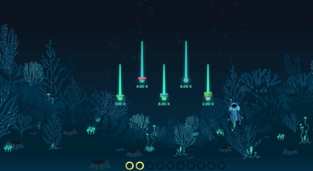 Aquaring par Mystake est un mini jeu de casino aux graphismes attractifs