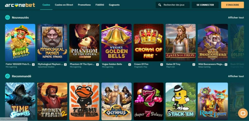 Arcanebet propose une interface de jeu claire et facile a prendre en main