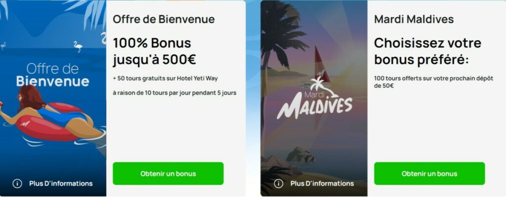 Millionz Casino offre un bonus de bienvenue convenable