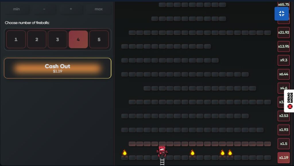 fury stairs est un mini jeu de casino au concept simple