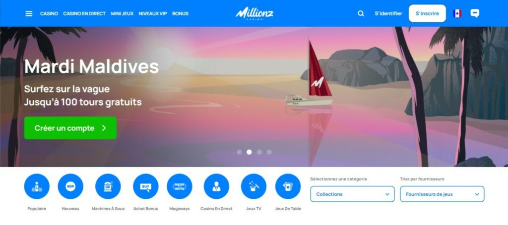 le design de millionz casino est vraiment reussi