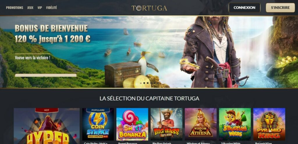 Tortuga casino page d'accueil