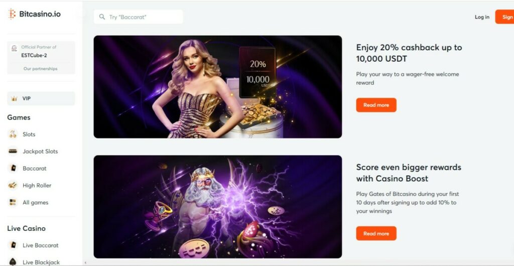 Page des promotions bitcasino