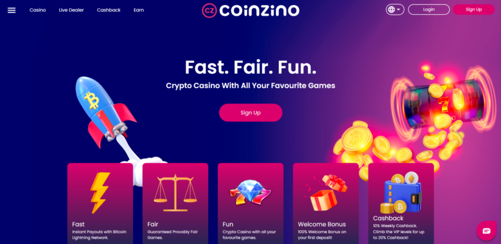 coinzino crypto ethereum casino
