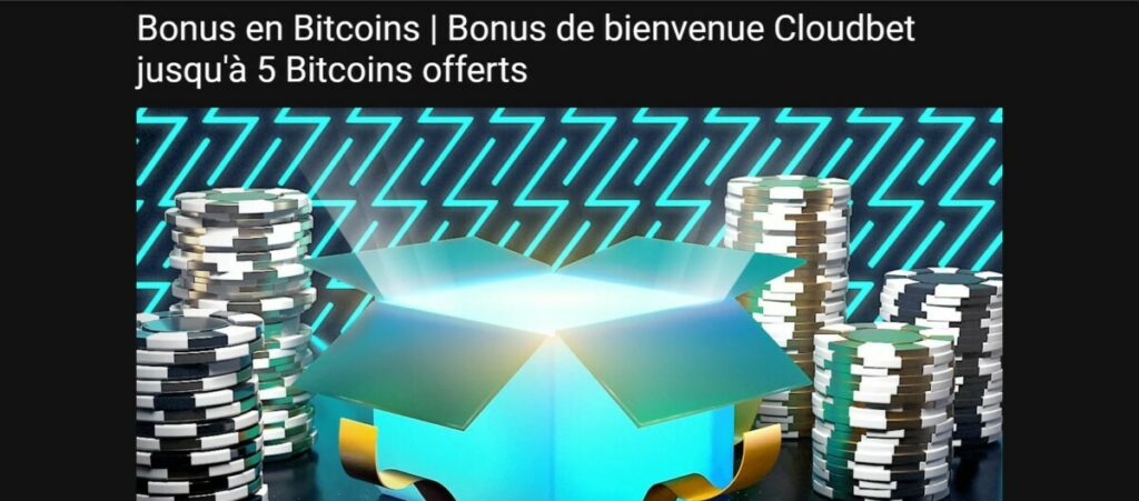 la page de bonus de bienvenue cloudbet