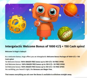 happy hugo casino bonus code