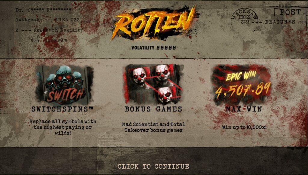 Rotten - Hacksaw gaming
